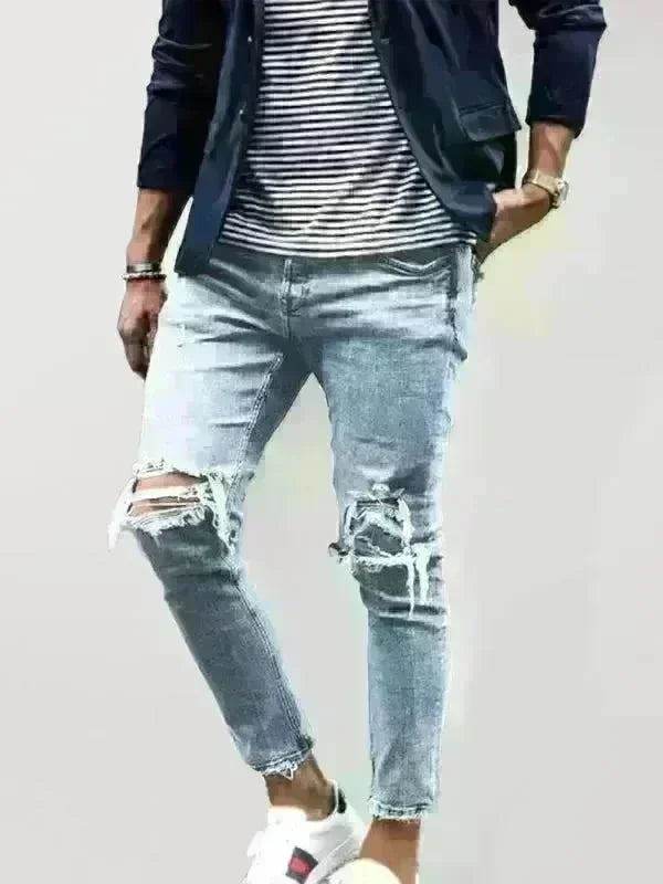 Men's Ripped Pencil Jeans - Jessiz Boutique
