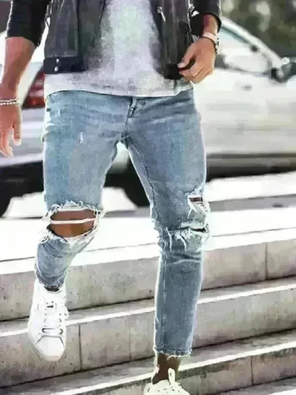Men's Ripped Pencil Jeans - Jessiz Boutique