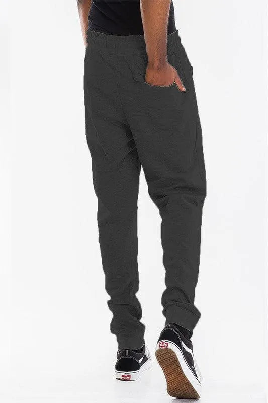 Men's Solid Heathered Jogger - Jessiz Boutique