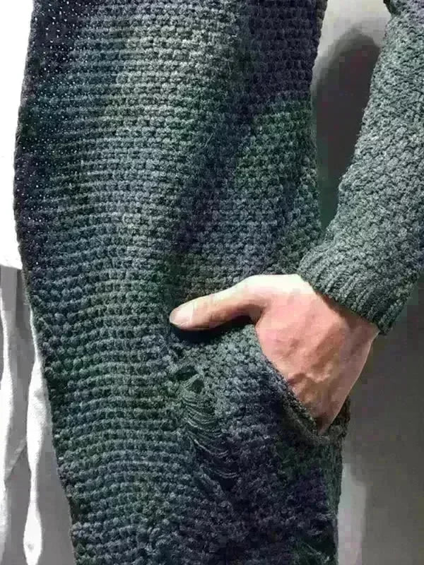 Mid-Length Loose Cardigan Knitted Sweater - Jessiz Boutique