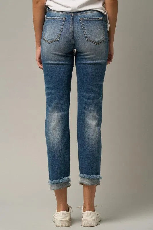 Mid-Rise Boyfriend Jeans - Jessiz Boutique