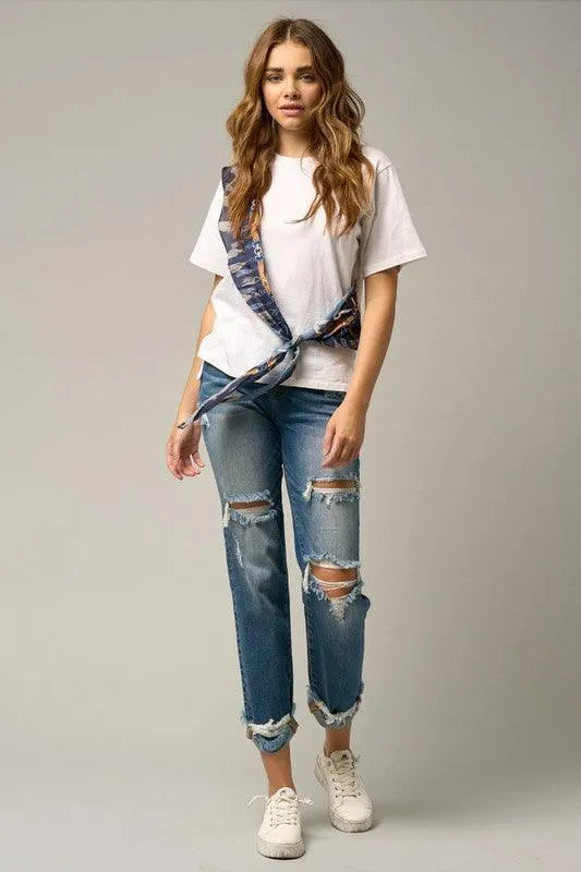 Mid-Rise Boyfriend Jeans - Jessiz Boutique