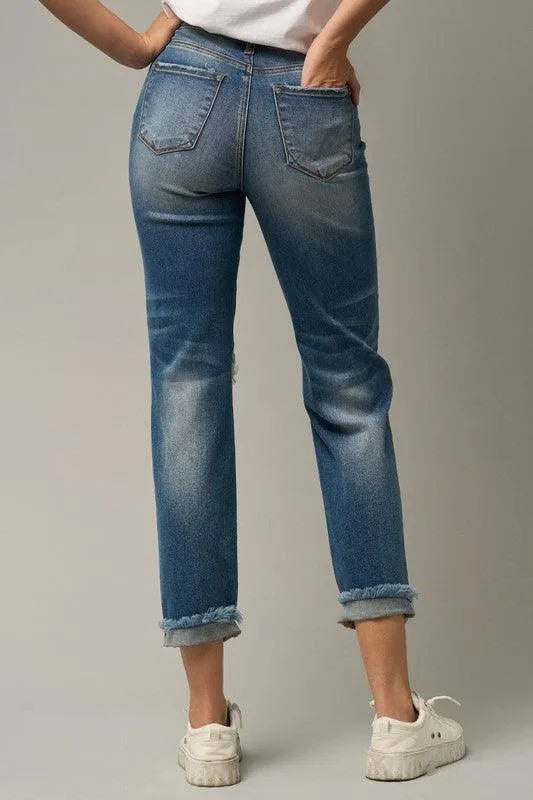 Mid-Rise Boyfriend Jeans - Jessiz Boutique