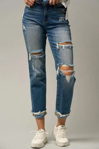Mid-Rise Boyfriend Jeans - Jessiz Boutique