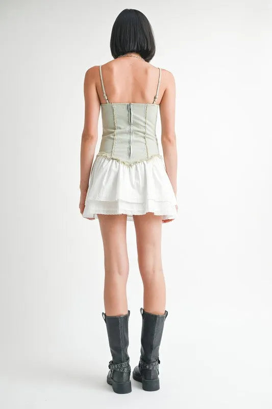 Mini Sleeveless Denim Dress - Jessiz Boutique