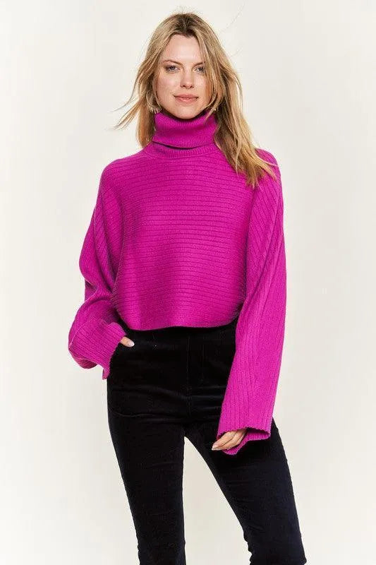 Mock neck wide sleeves top PLUS - Jessiz Boutique