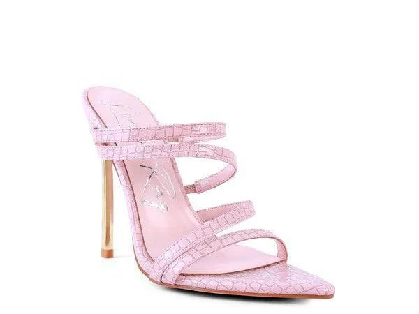 New Affair Croc Metal High Heeled Sandals - Jessiz Boutique