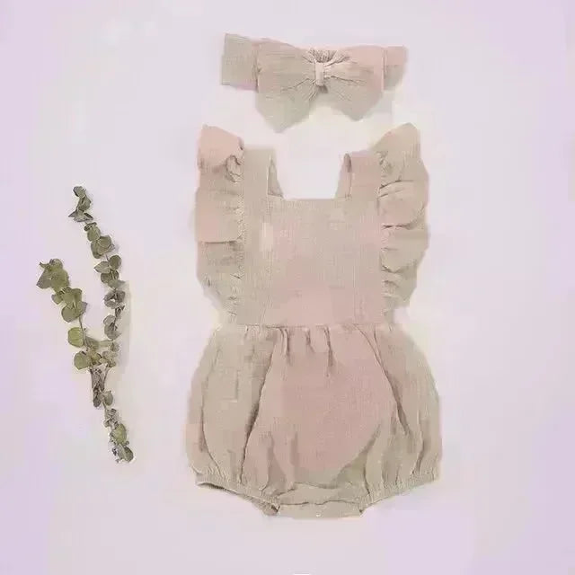 Organic Cotton Summer Baby Girl Playsuit - Jessiz Boutique