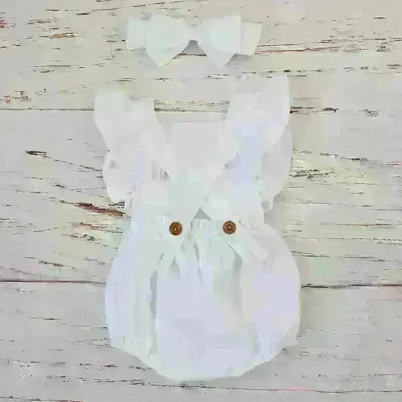 Organic Cotton Summer Baby Girl Playsuit - Jessiz Boutique