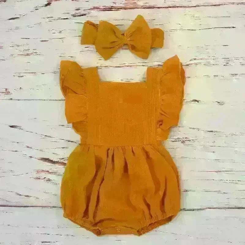 Organic Cotton Summer Baby Girl Playsuit - Jessiz Boutique