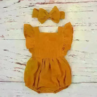 Organic Cotton Summer Baby Girl Playsuit - Jessiz Boutique