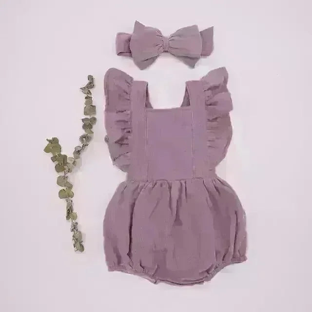 Organic Cotton Summer Baby Girl Playsuit - Jessiz Boutique