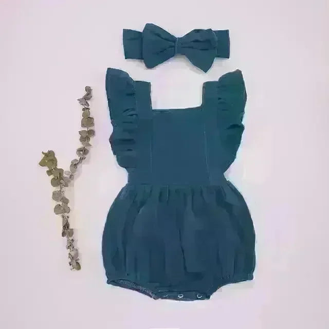 Organic Cotton Summer Baby Girl Playsuit - Jessiz Boutique
