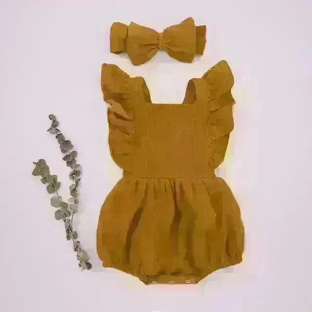 Organic Cotton Summer Baby Girl Playsuit - Jessiz Boutique