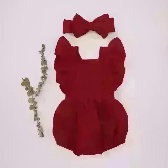 Organic Cotton Summer Baby Girl Playsuit - Jessiz Boutique