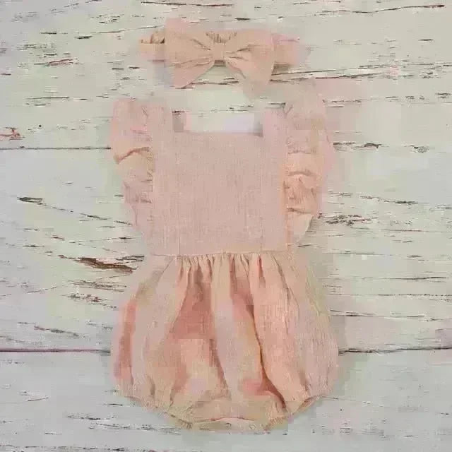 Organic Cotton Summer Baby Girl Playsuit - Jessiz Boutique