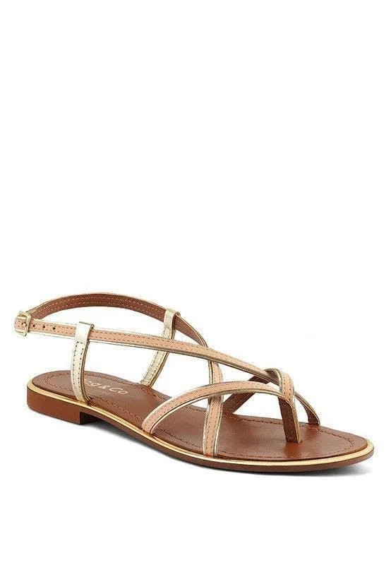 Pheboe Strappy Flat Sandals - Jessiz Boutique