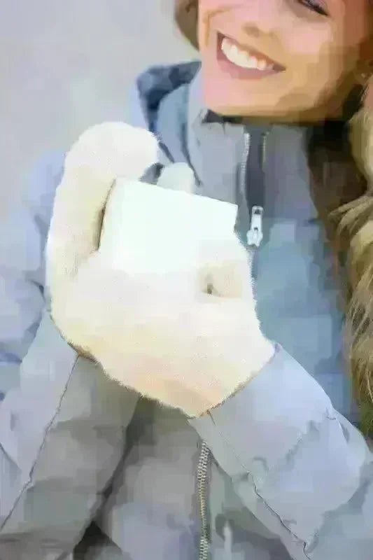 Plush Fur Lined Mittens - Jessiz Boutique