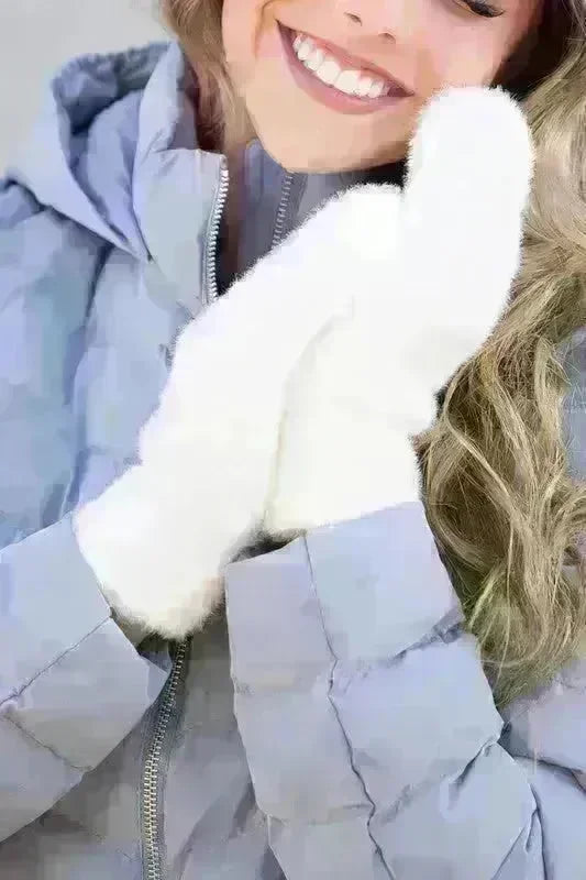 Plush Fur Lined Mittens - Jessiz Boutique