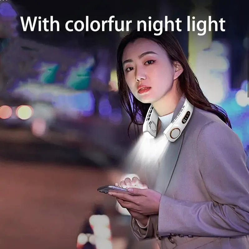 Portable LED Display Hanging Neck Fan Air Conditioner - Jessiz Boutique