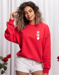Queen of Hearts Valentine Sweatshirt - Jessiz Boutique