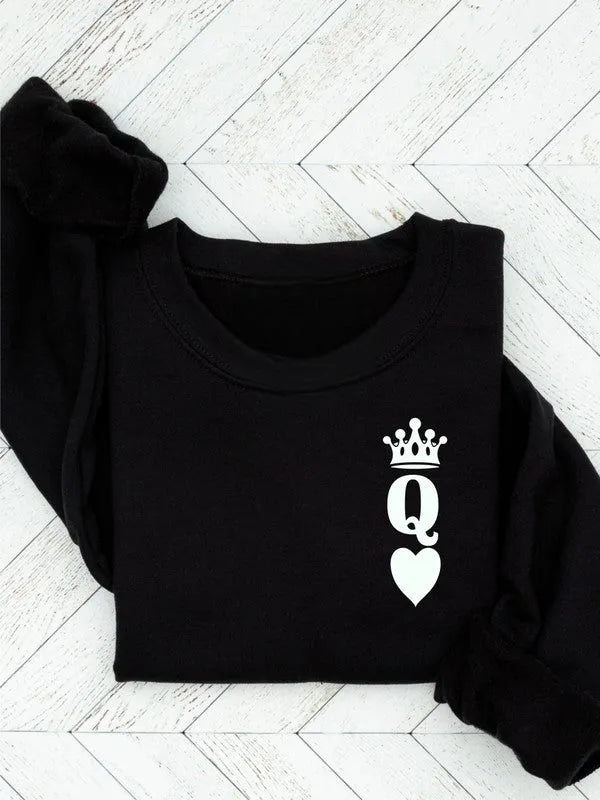 Queen of Hearts Valentine Sweatshirt - Jessiz Boutique