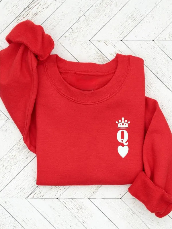 Queen of Hearts Valentine Sweatshirt - Jessiz Boutique