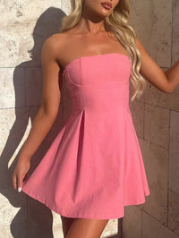 Waist Tube Top Short Evening Dress