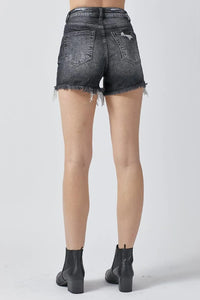 RISEN Full Size High Rise Distressed Denim Shorts - Jessiz Boutique