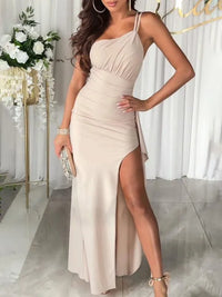 Shoulder Slit Party Dress - Jessiz Boutique