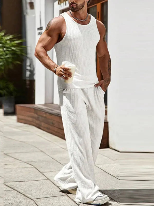 Sleeveless Knitted Two-Piece Suit - Jessiz Boutique