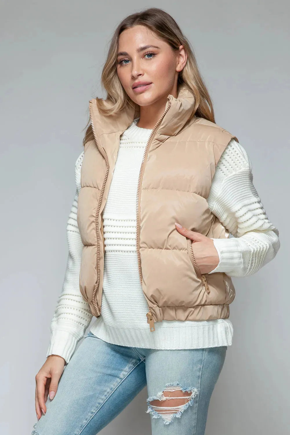 Snobbish Fine Fur Lining Quilted Vest - Jessiz Boutique