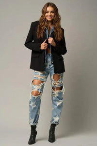 Star Print Slouch Jeans - Jessiz Boutique