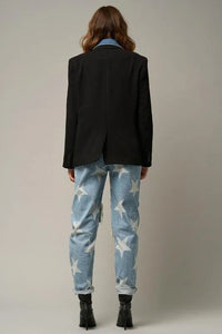 Star Print Slouch Jeans - Jessiz Boutique