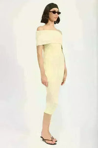 Strapless Bodycon Midi Dress - Jessiz Boutique