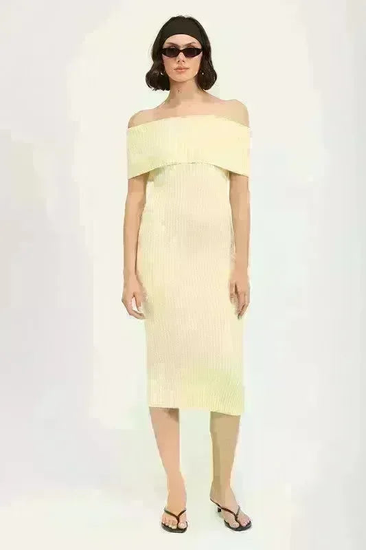 Strapless Bodycon Midi Dress - Jessiz Boutique