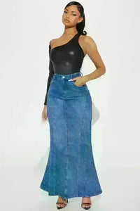 Women Fashion Denim Maxi Skirt - Jessiz Boutique