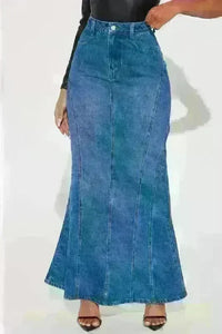 Women Fashion Denim Maxi Skirt - Jessiz Boutique