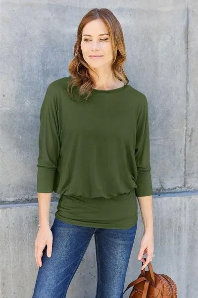 Basic Bae Batwing Sleeve Blouse - Jessiz Boutique