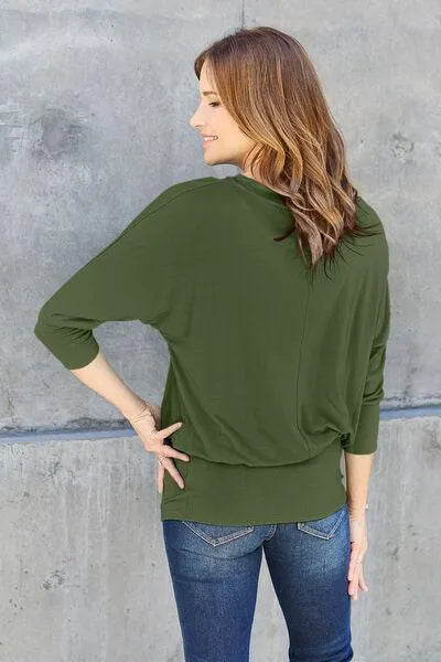 Basic Bae Batwing Sleeve Blouse - Jessiz Boutique