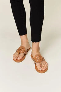Forever Link Cutout PU Leather Open Toe Sandals - Jessiz Boutique