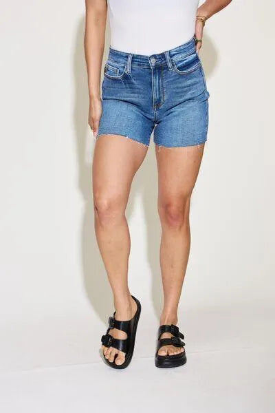 Judy Blue High Waist Slim Denim Shorts - Jessiz Boutique