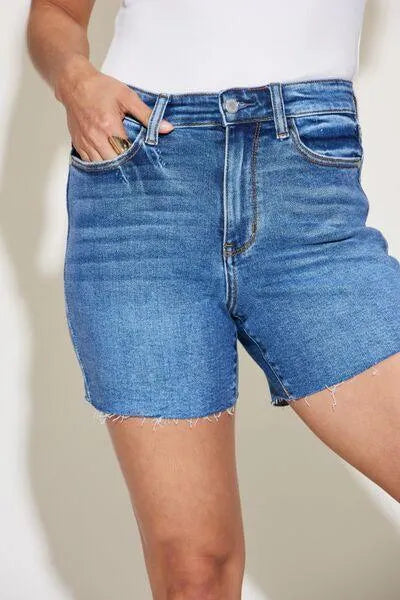 Judy Blue High Waist Slim Denim Shorts - Jessiz Boutique