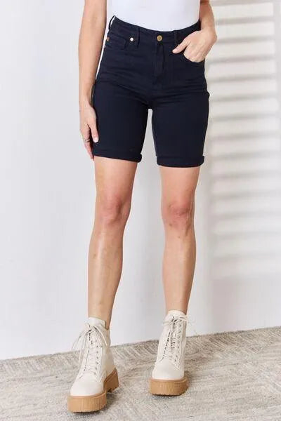 Judy Blue High Waist Tummy Control Bermuda Shorts - Jessiz Boutique