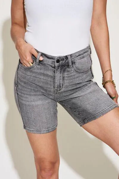 Judy Blue High Waist Washed Denim Shorts - Jessiz Boutique