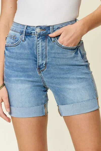 Judy Blue Tummy Control High Waist Denim Shorts - Jessiz Boutique