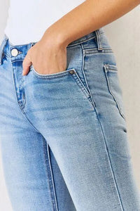 Kancan Mid Rise Y2K Slit Bootcut Jeans - Jessiz Boutique