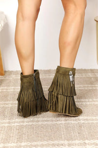 Legend Tassel Wedge Heel Booties - Jessiz Boutique
