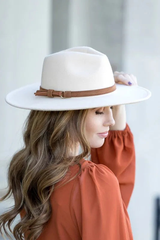 Wide Brim Panama Fedora Hat