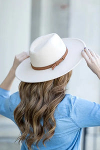 Wide Brim Panama Fedora Hat